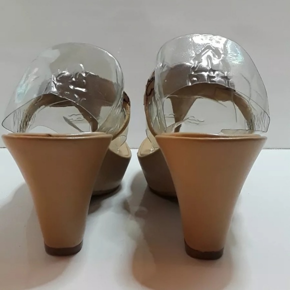 Franco Sarto Size 6.5 Animal Print Leather Sandals - Picture 4 of 8